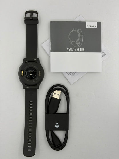 Garmin Venu 2s Slate Bezel with Graphite Case, GPS Smartwatch (Garmin Certified Refurbished)
