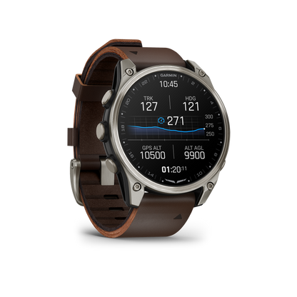 Garmin D2 Mach 1 Pro, montre connectée aviateur 51 mm avec bracelet en titane ventilé (010-02804-80)