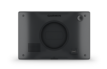 Garmin Drive 53 GPS navigation system back view with mounting ring and USB port