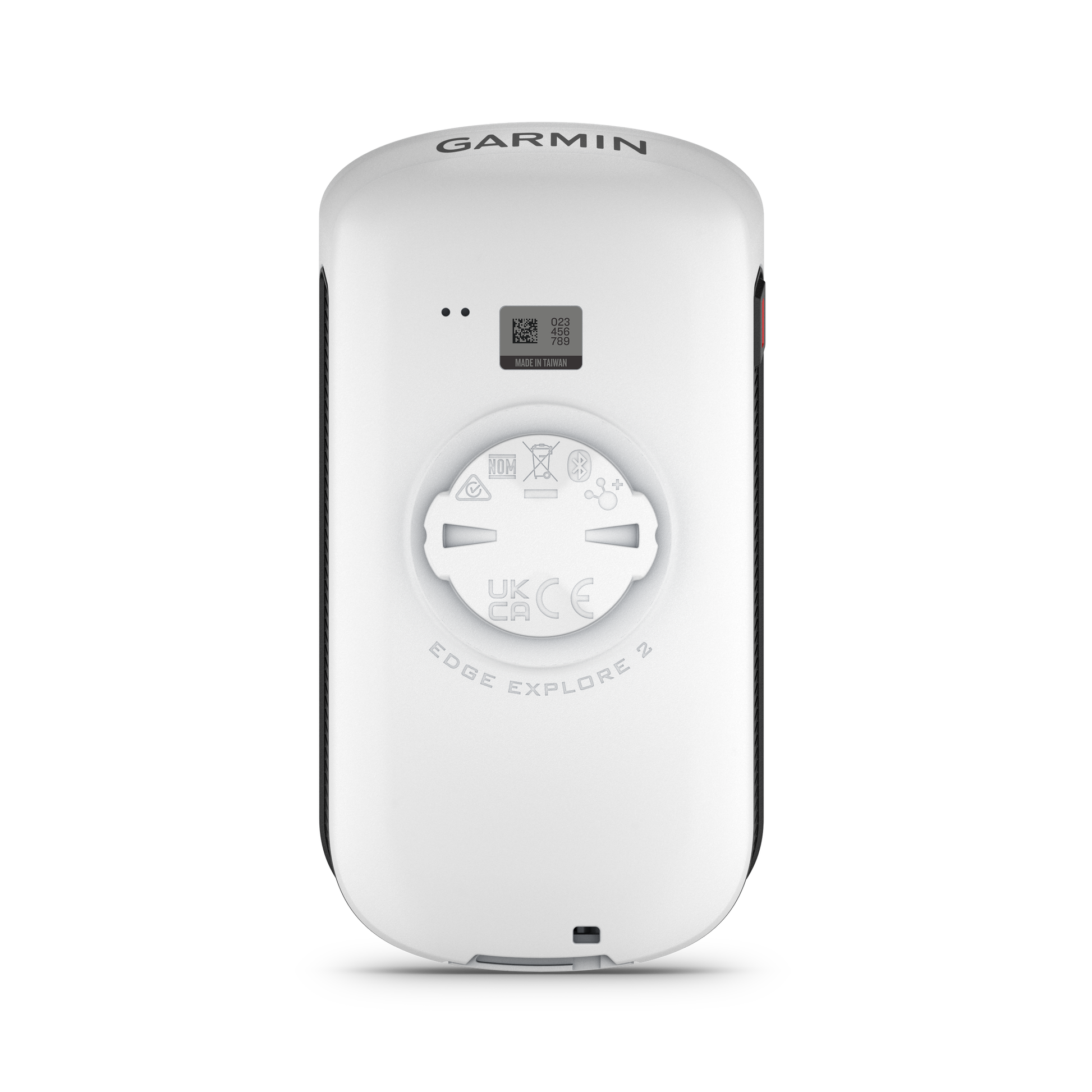 Garmin Edge Explore 2 bicycle computer, white housing with Garmin logo