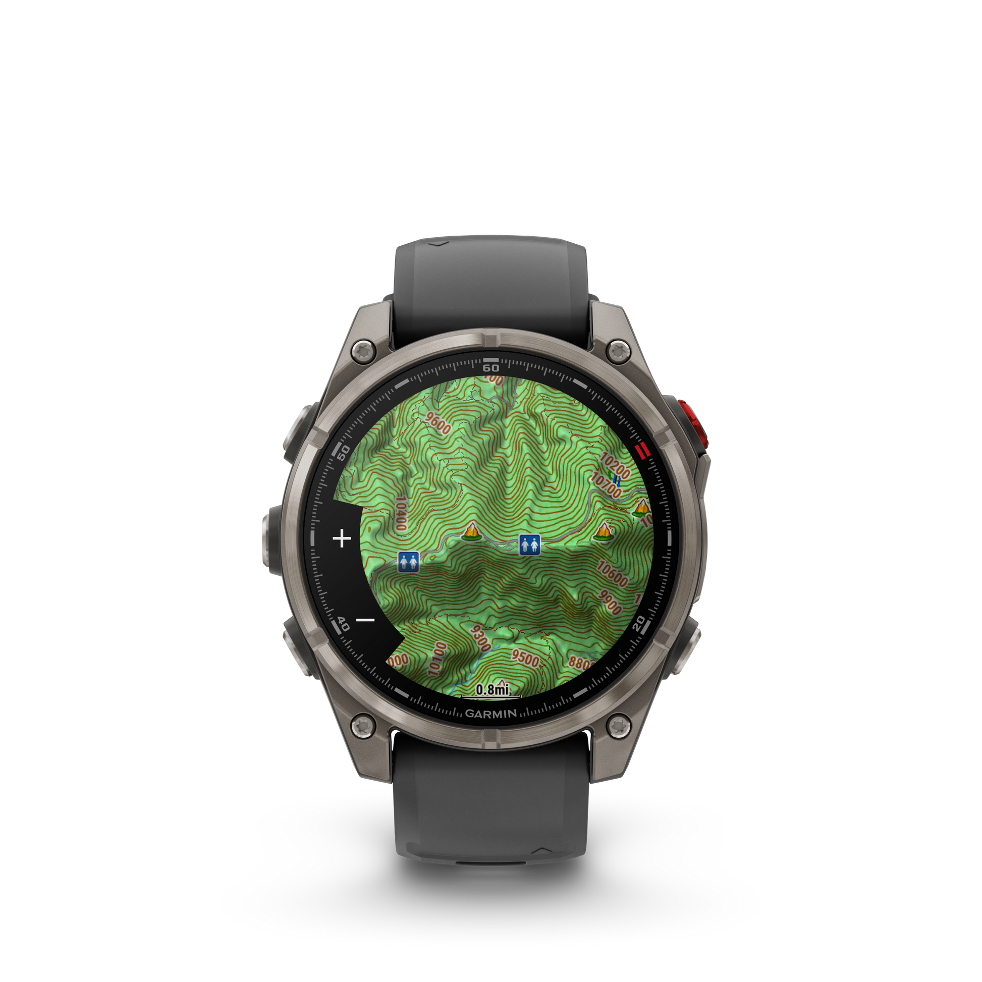 Garmin Fenix 8 Pro, 51 mm, AMOLED, Sapphire, Titanium with Graphite/Black Silicone Band (010-03199-10) by Garmin