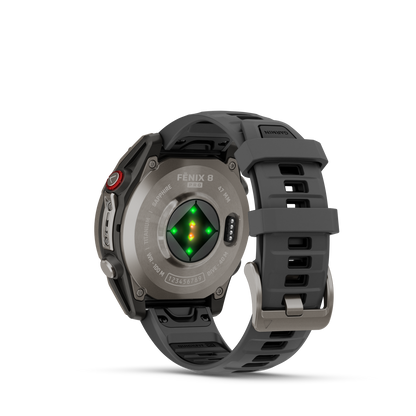 Garmin Fenix 8 Pro, 51 mm, AMOLED, Sapphire, Titanium with Graphite/Black Silicone Band (010-03199-10) by Garmin