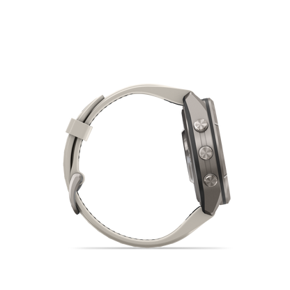 Garmin Fenix 9 Pro AMOLED, (43mm), Titanium w/ Gray and Sandstone Silicone Band (010-04335-85)