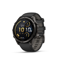 Garmin Fenix 9 Pro inReach AMOLED, (47mm) DLC Titanium w/ Black and Gray Silicone Band (010-04336-10) - image 1