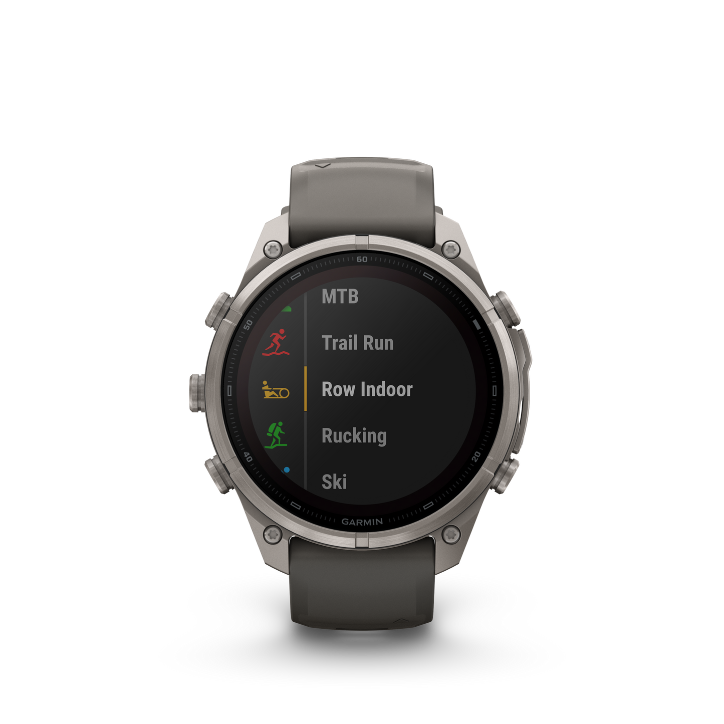 Garmin Fenix 9 Pro inReach Solar smartwatch, 47mm titanium case with gray/silver silicone band