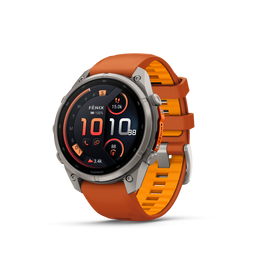 Garmin Fenix 9 Pro inReach AMOLED, (47mm) Titanium w/ Orange Silicone Band (010-04336-00) - image 1