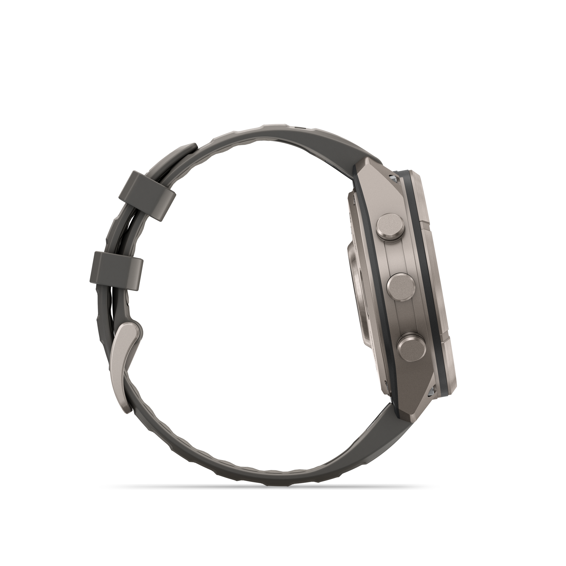 Garmin Fenix 9 Pro Solar smartwatch, 47mm titanium case with gray and silver silicone band
