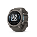 Garmin Fenix 9 AMOLED, (51mm), Titanium w/ Gray Silicone Band (010-04763-00)