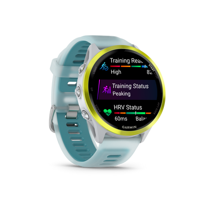 Garmin Forerunner 570, 47mm, Amp Yellow with Whitestone/Turquoise Band (010-02971-01) by Garmin