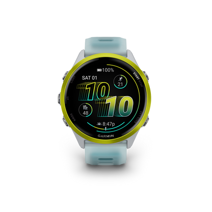 Garmin Forerunner 570, 47mm, Amp Yellow with Whitestone/Turquoise Band (010-02971-01) by Garmin