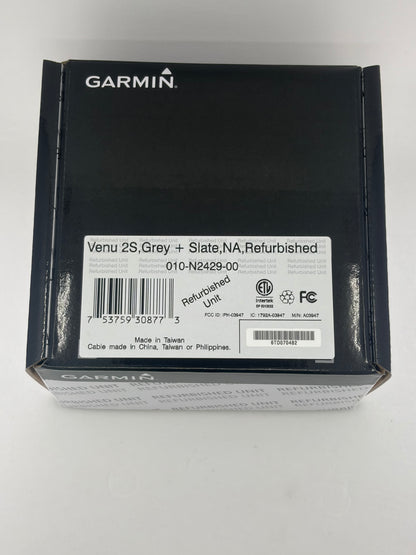 Garmin Venu 2s Slate Bezel with Graphite Case, GPS Smartwatch (Garmin Certified Refurbished)