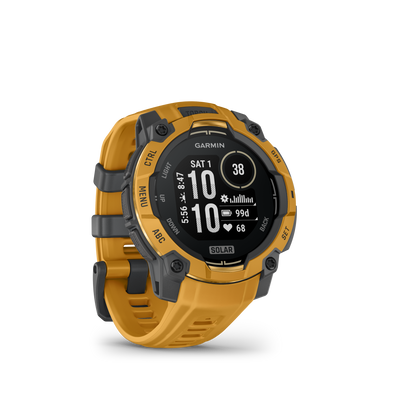 Garmin Instinct 3, (45mm), Solar, Sunburst with Sunburst/Gray Band (010-02934-02)