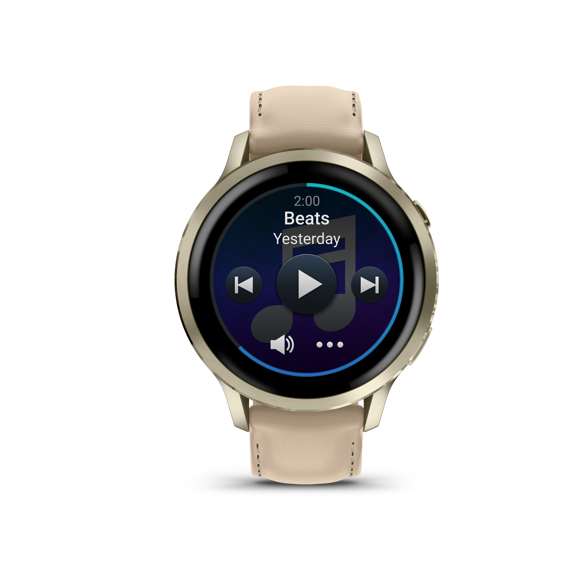 Garmin Venu 4, 41mm, Lunar Gold with Bone Silicone Band and Light Sand Leather Band (010-03013-03) by Garmin