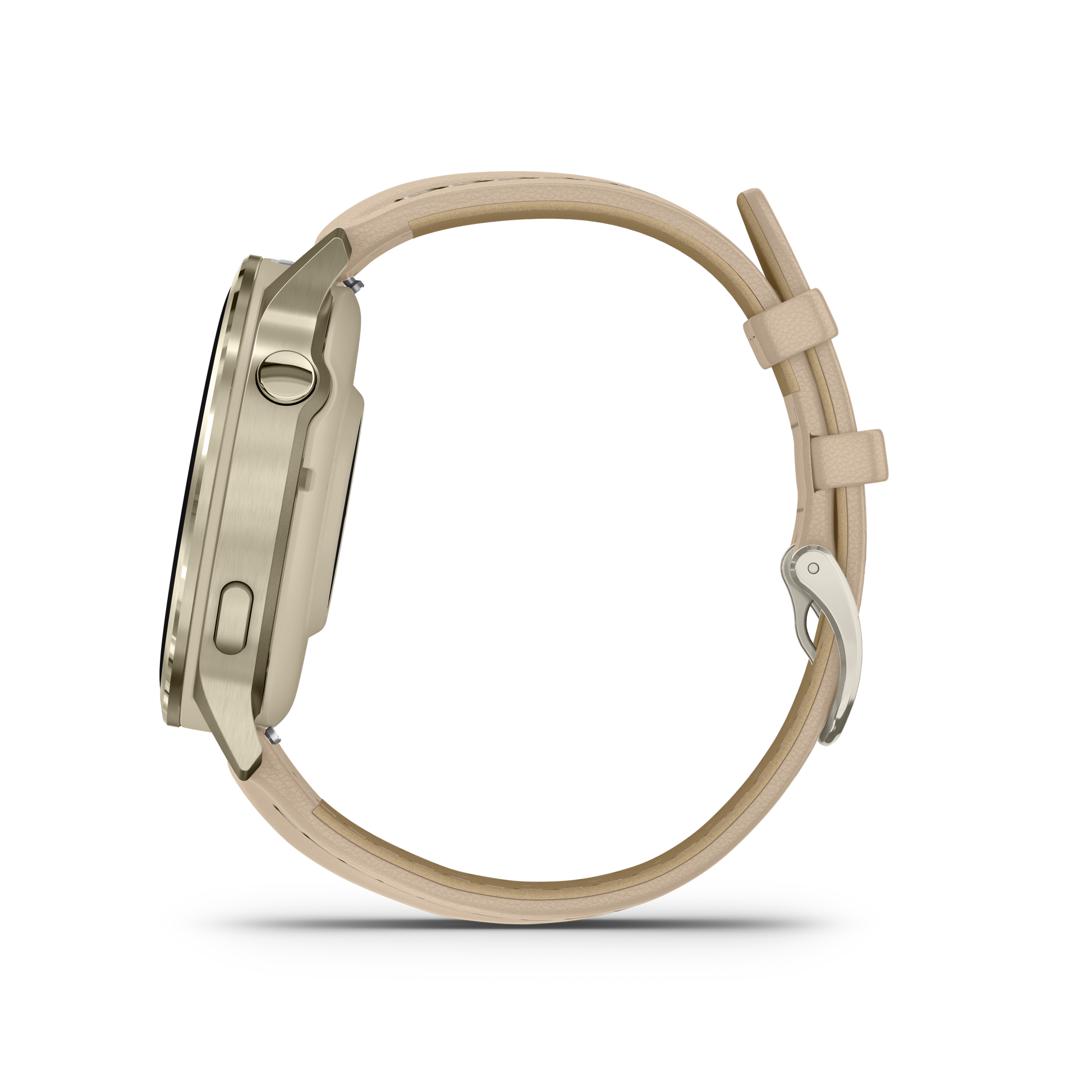 Garmin Venu 4, 41mm, Lunar Gold with Bone Silicone Band and Light Sand Leather Band (010-03013-03) by Garmin