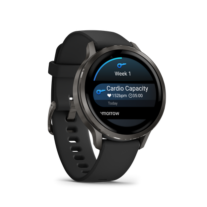 Garmin Venu 4, 45mm, Slate with Black Silicone Band (010-03014-00) by Garmin