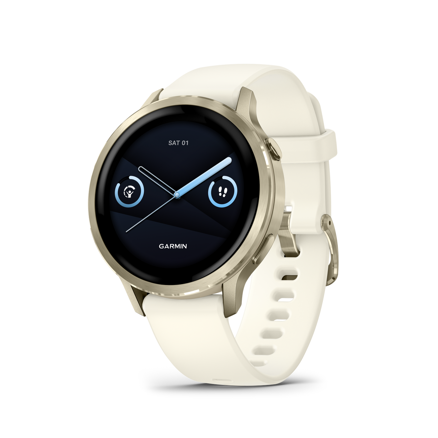 Garmin Venu 4, 41mm, Lunar Gold with Bone Silicone Band (010-03013-00) by Garmin