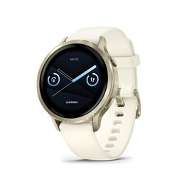 Garmin Venu 4, 41mm, Lunar Gold with Bone Silicone Band (010-03013-00) - image 1