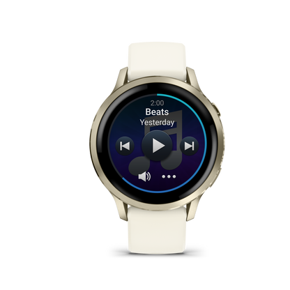 Garmin Venu 4, 41mm, Lunar Gold with Bone Silicone Band (010-03013-00) by Garmin