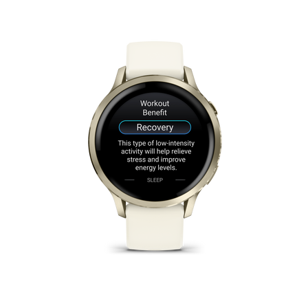 Garmin Venu 4, 41mm, Lunar Gold with Bone Silicone Band (010-03013-00) by Garmin