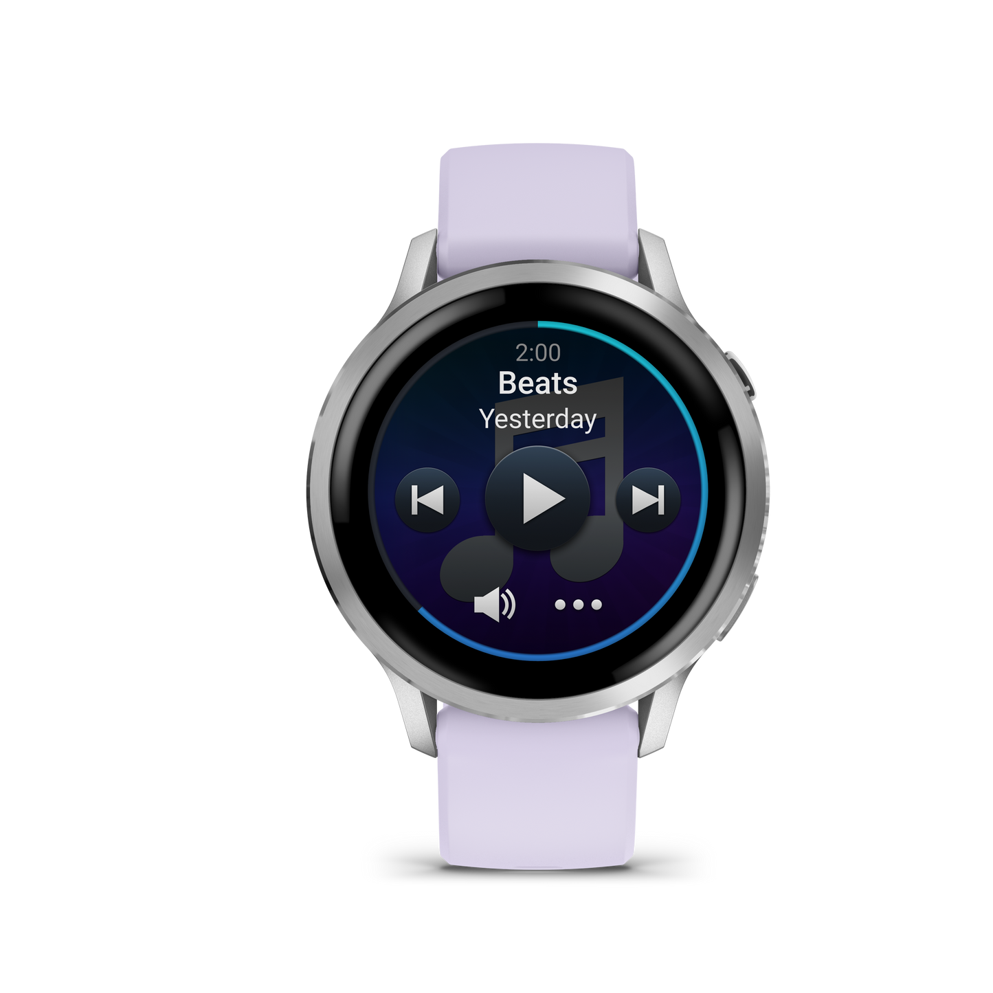 Garmin Venu 4, 41mm, Silver with Periwinkle Silicone Band (010-03013-01) by Garmin