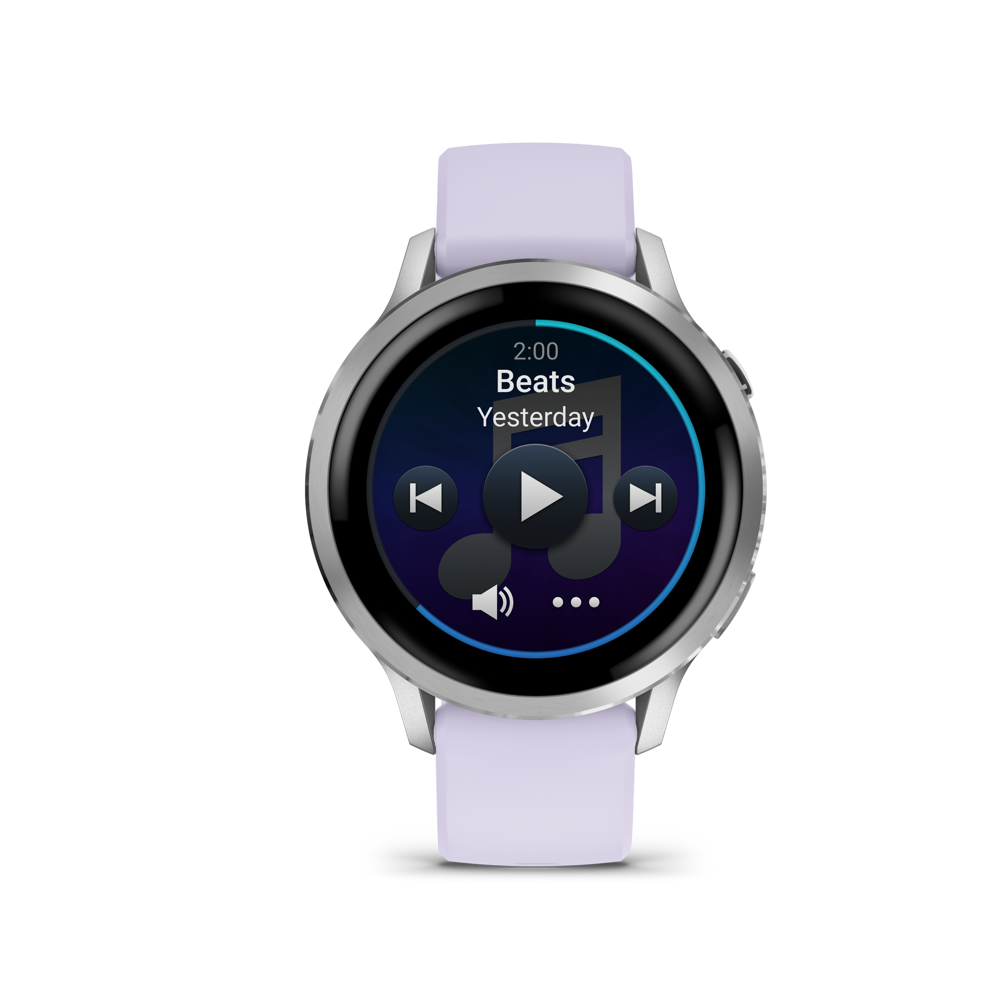 Garmin Venu 4, 41mm, Silver with Periwinkle Silicone Band (010-03013-01) by Garmin