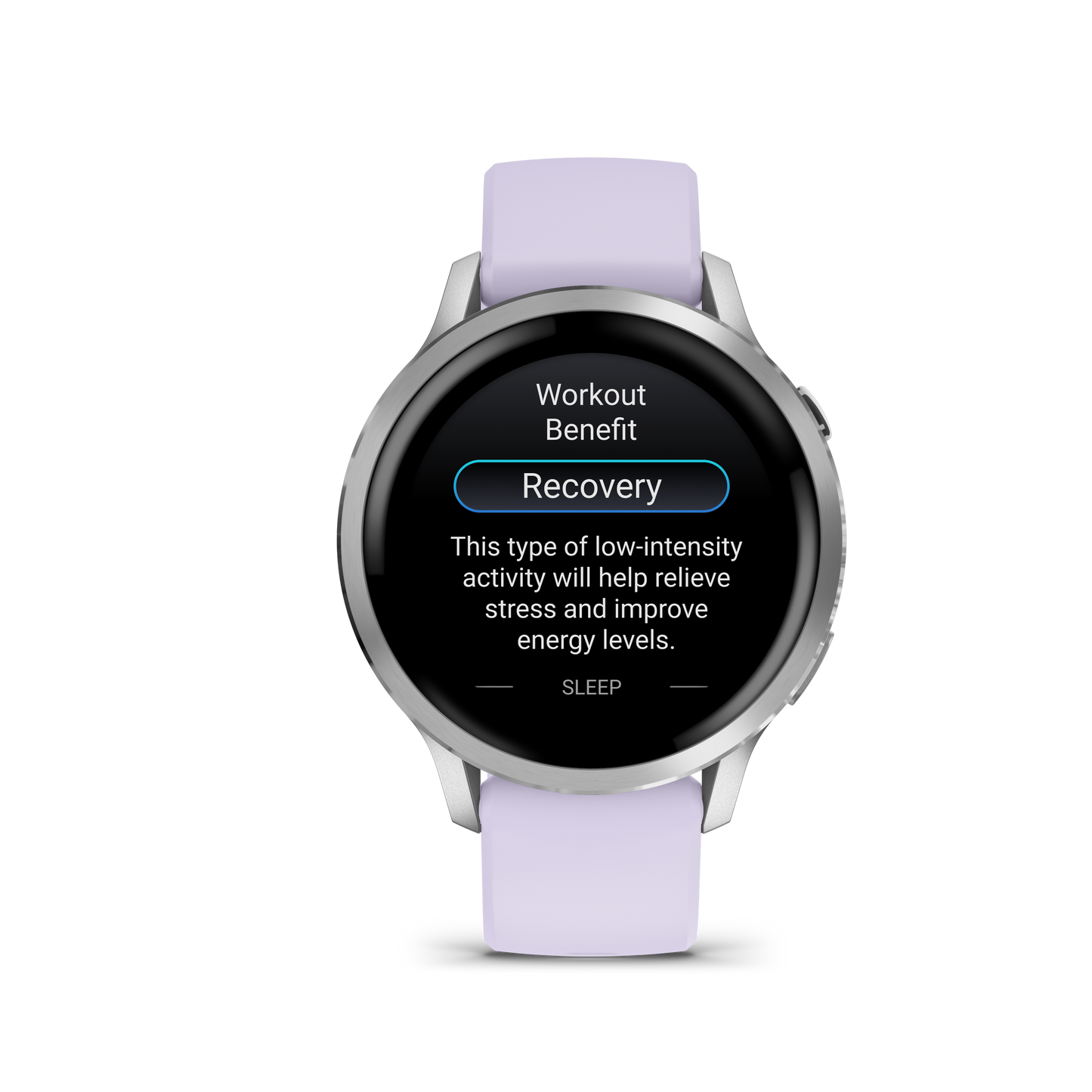 Garmin Venu 4, 41mm, Silver with Periwinkle Silicone Band (010-03013-01) by Garmin