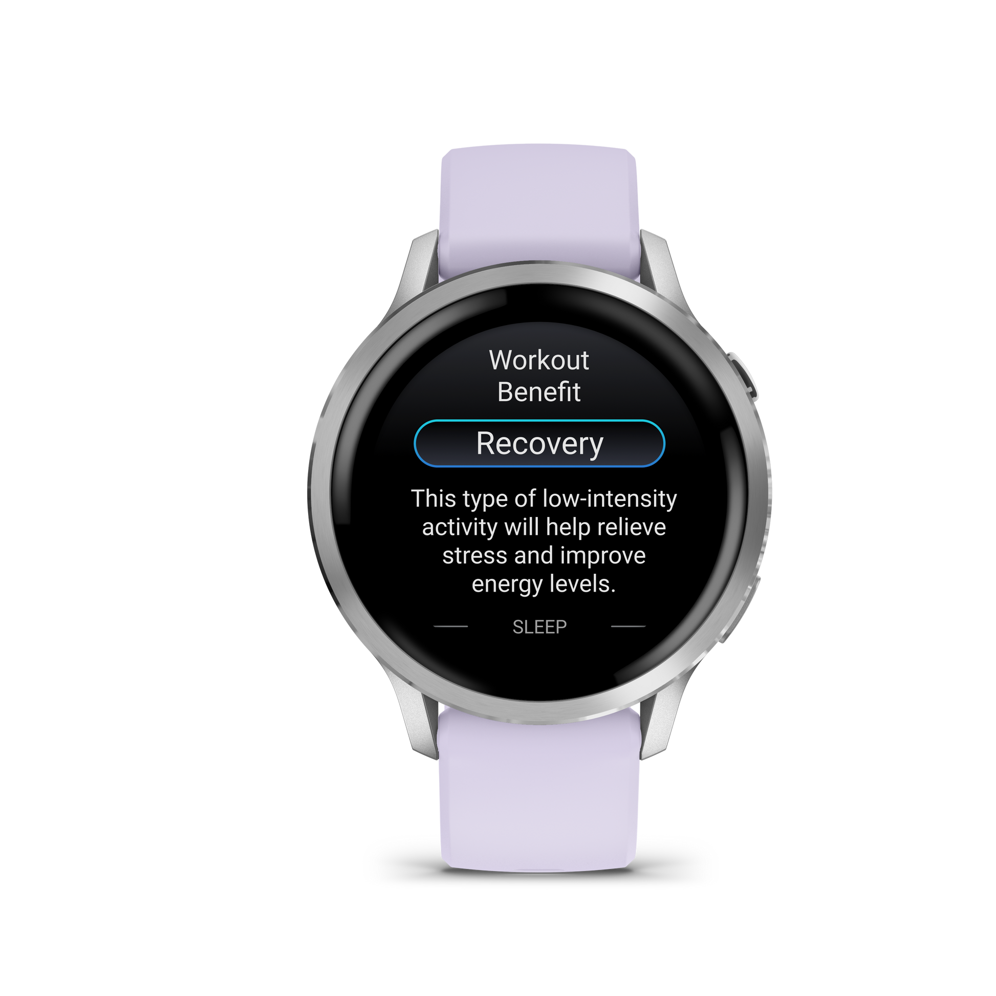 Garmin Venu 4, 41mm, Silver with Periwinkle Silicone Band (010-03013-01) by Garmin