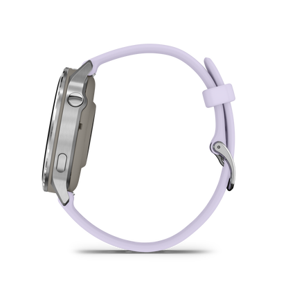 Garmin Venu 4, 41mm, Silver with Periwinkle Silicone Band (010-03013-01) by Garmin