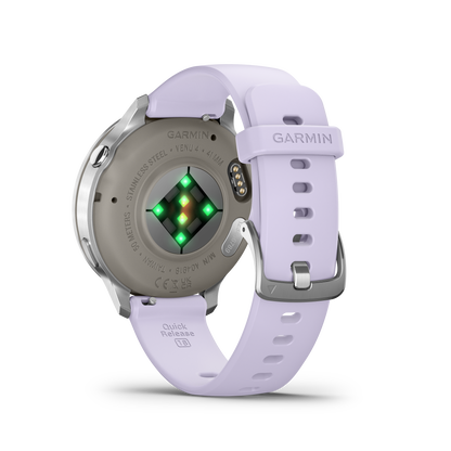 Garmin Venu 4, 41mm, Silver with Periwinkle Silicone Band (010-03013-01) by Garmin
