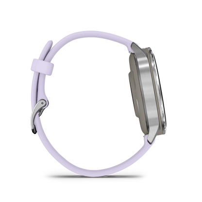 Garmin Venu 4, 41mm, Silver with Periwinkle Silicone Band (010-03013-01) by Garmin