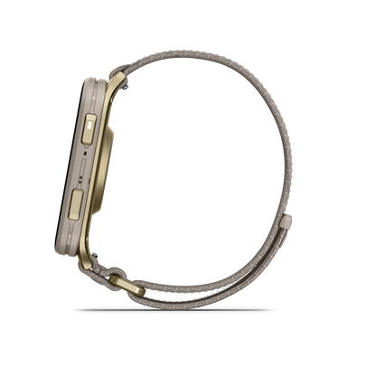 Garmin Venu 3, lunette en acier inoxydable argenté de 45 mm avec boîtier Whitestone et bracelet en silicone (010-02784-00)