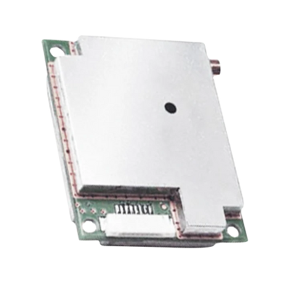 Garmin GPS 15xL-F Sensor module with silver metal shielding and flex cable connector.