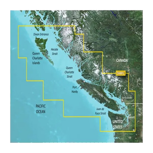 Garmin Canada, Puget Sound to Dixon Entrance Charts BlueChart g3 Vision | VCA501L | microSD/SD (010-C0701-00) by Garmin