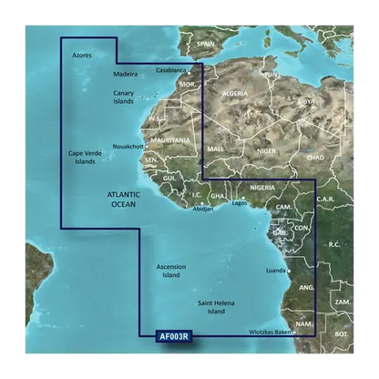 Garmin Africa, Western Coastal Charts BlueChart g3 | HXAF003R | microSD/SD (010-C0749-20) by Garmin