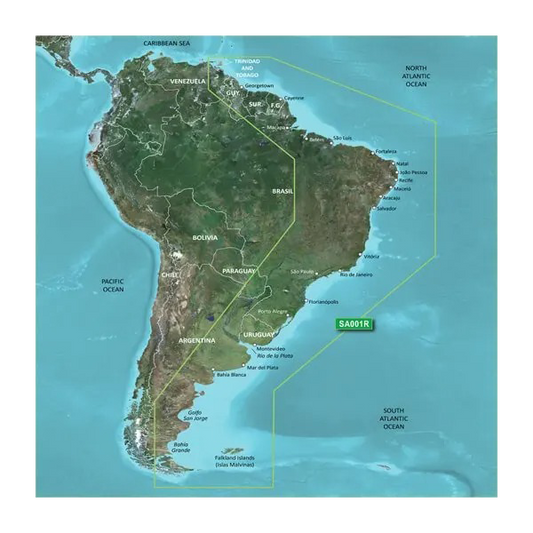 Garmin South America, East Coast Charts BlueChart g3 Vision | VSA001R | microSD/SD by Garmin