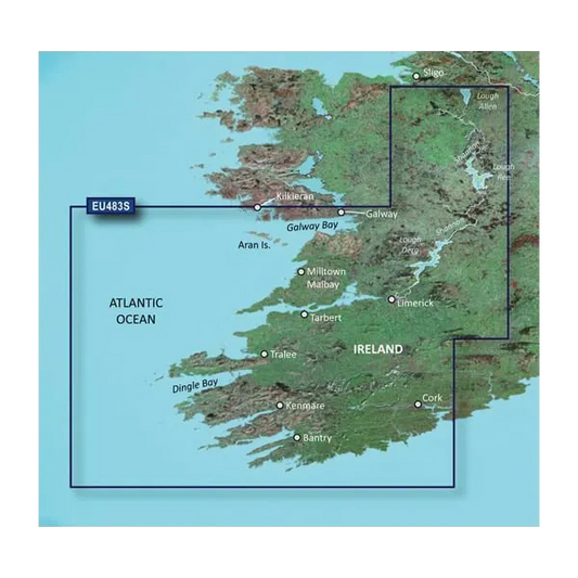 Garmin Ireland, Galway Bay to Cork Charts BlueChart g3 Vision | VEU483S | microSD/SD by Garmin