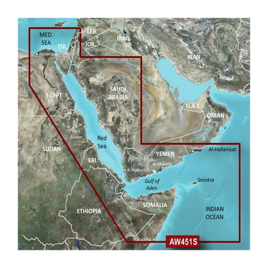 Garmin Red Sea Coastal Charts BlueChart g3 Vision | VAW451S | microSD/SD by Garmin