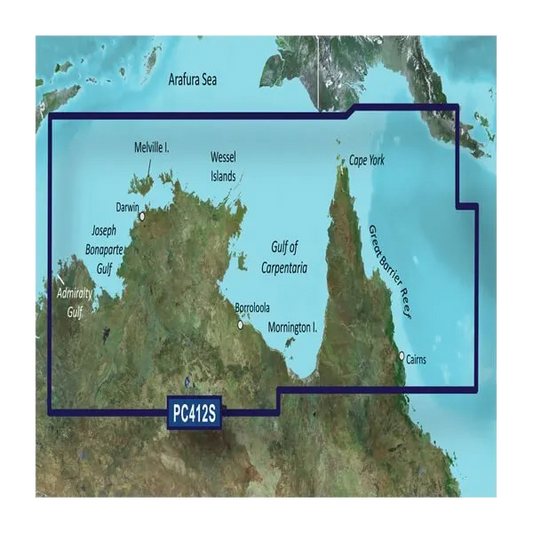 Garmin Australia, Admiralty Gulf WA to Carins Coastal Charts BlueChart g3 | HXPC412S | microSD/SD (010-C0870-20) by Garmin