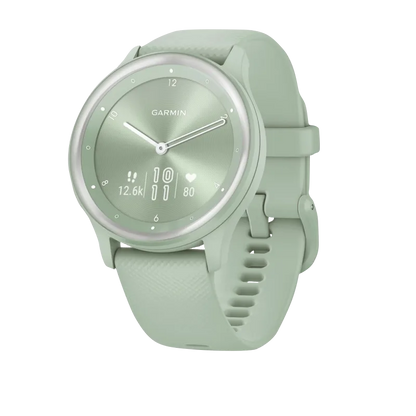 Garmin Vívomove Sport Cool Mint Case and Silicone Band with Silver Accents (Garmin Certified Refurbished) by Garmin