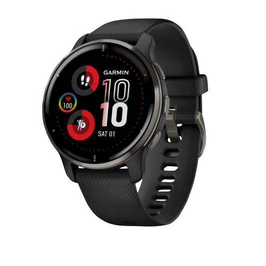 Garmin Venu 2 Plus, Slate/Stainless Steel Bezel w/ Black Case (Garmin Certified Refurbished) by Garmin
