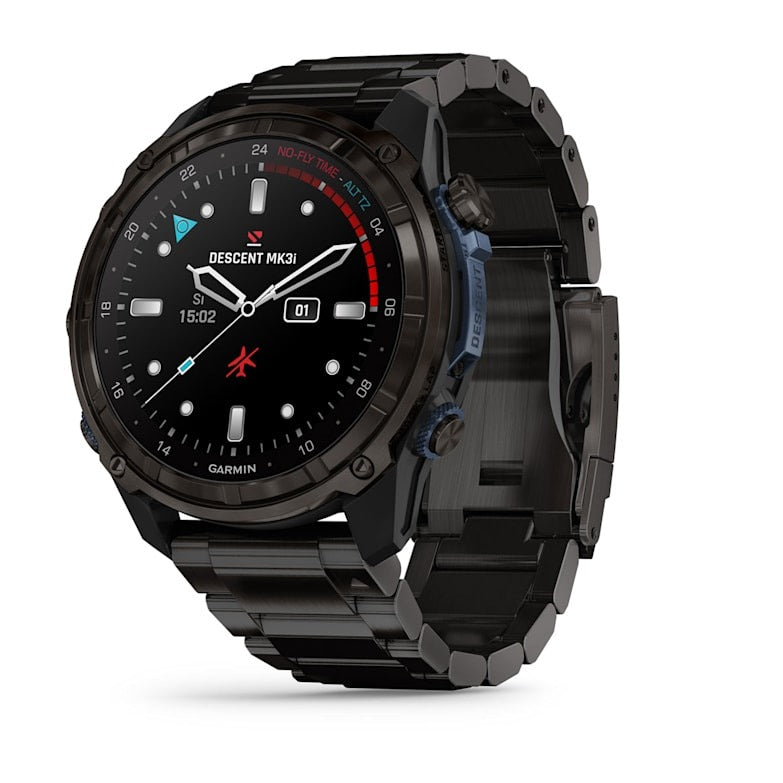 Garmin Descent Mk3i 51mm carbon gray DLC titanium dive watch with DLC titanium band