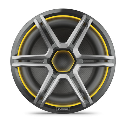 Fusion Apollo 12-inch LED marine subwoofer with sports grey grille