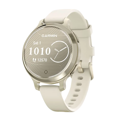 Garmin Lily 2 Active, Lunar Gold with Bone Silicone Band (010-02891-00) by Garmin