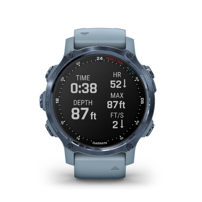 Garmin Descent Mk2S, Mineral Blue with Sea Foam Silicone Band, Marine Smartwatch for Divers (010-02403-06) by Garmin