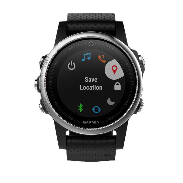 Garmin Fenix 5S, Silver with Black Band, GPS Smartwatch (Garmin Certified Refurbished) by Garmin