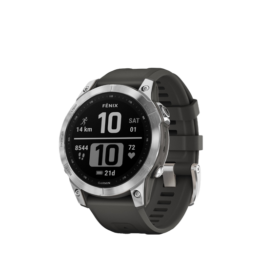 Garmin Fenix 7 Smartwatch, Silver with Graphite Band (Garmin Certified Refurbished) by Garmin