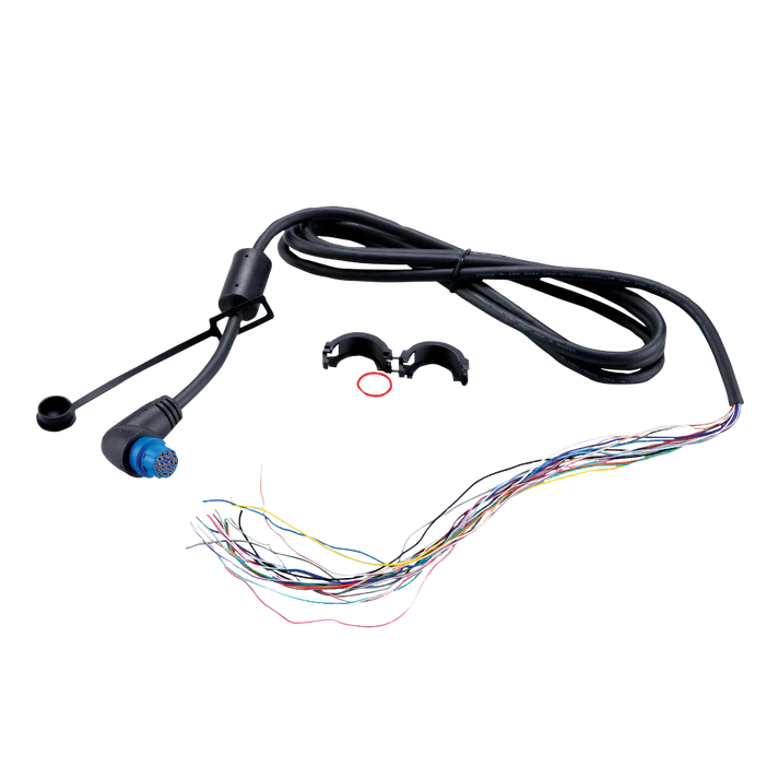 Garmin NMEA 0183 threaded cable for GPSMAP, right-angle connector, 6 ft, multi-color wiring harness