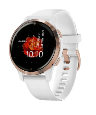 Garmin Venu 2s, Rose Gold Bezel with White Band, GPS Smartwatch (Garmin Certified Refurbished) by Garmin