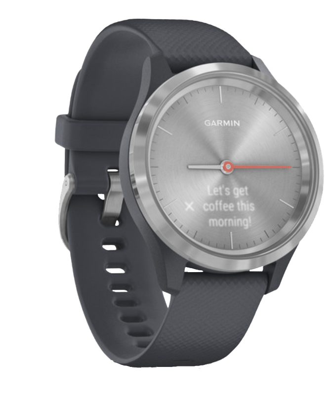Garmin Vívomove 3S - Silver with Granite Blue Band (010-02238-00) by Garmin