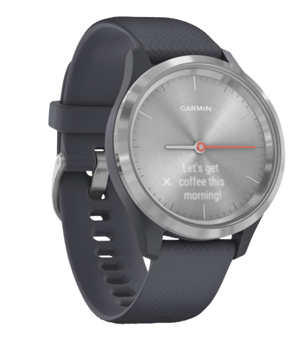 Garmin Vívomove 3S - Silver with Granite Blue Band (010-02238-00) by Garmin